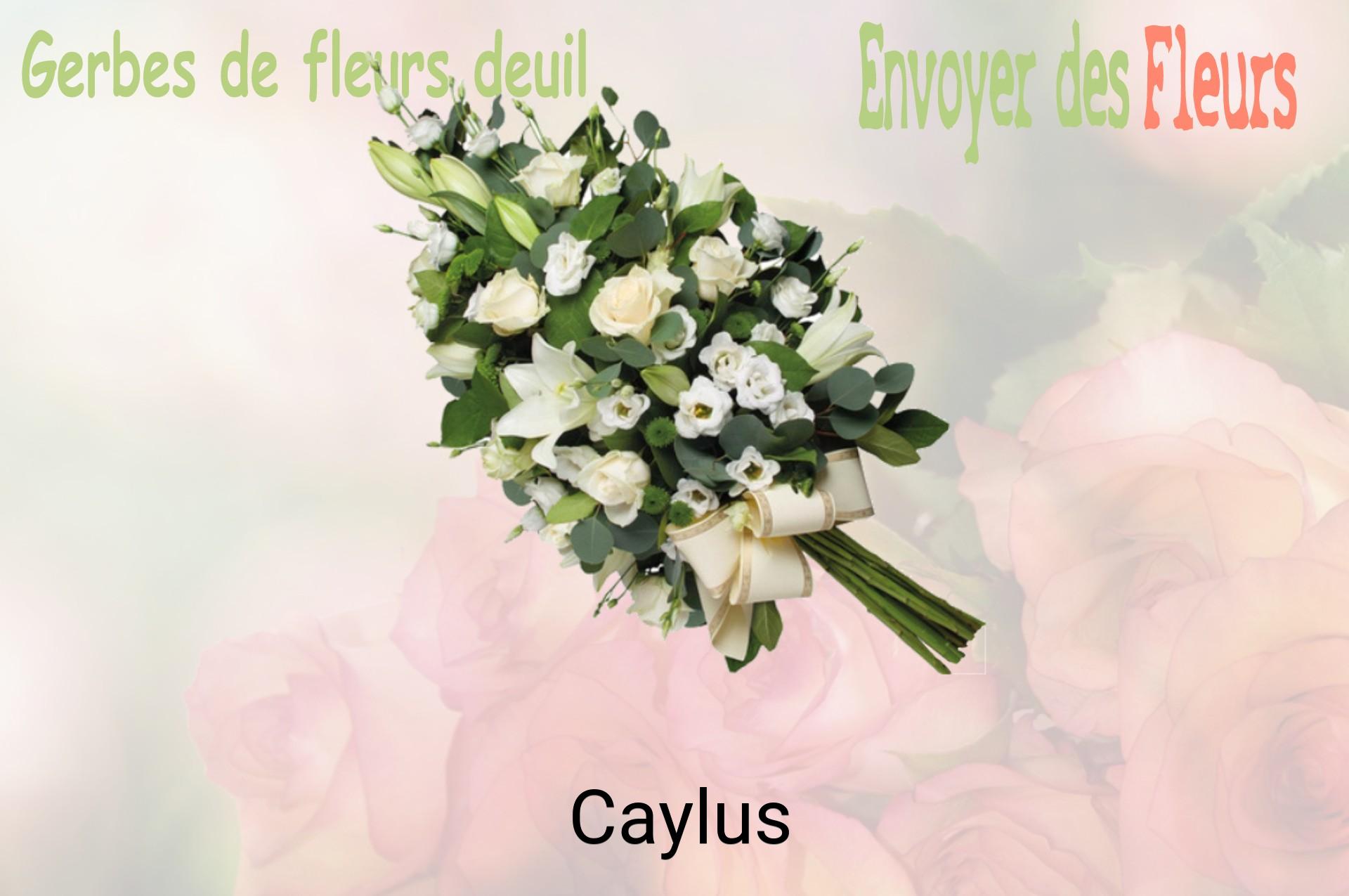 Gerbe de fleurs de deuil livrée à Caylus